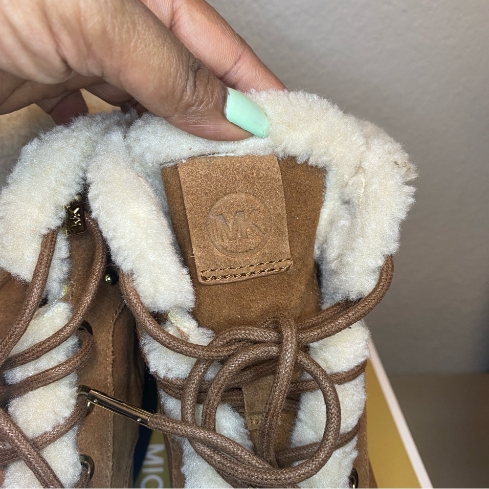 NIB MICHAEL KORS TRUDY FUR & SUEDE BOOTS IN LUGG MULTI - SIZE 7M - Picture 11 of 15